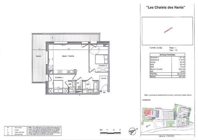 Appartement T3 à vendre - 3 pièces - 61.3 m2 - LES CONTAMINES MONTJOIE - 74 - RHONE-ALPES - Century 21 Grisol Immobilier