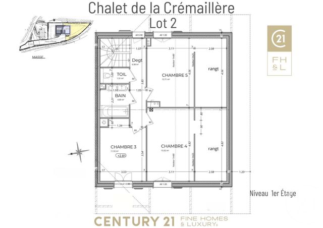 Appartement F6 à vendre - 6 pièces - 161.44 m2 - ST GERVAIS LES BAINS - 74 - RHONE-ALPES - Century 21 Grisol Immobilier